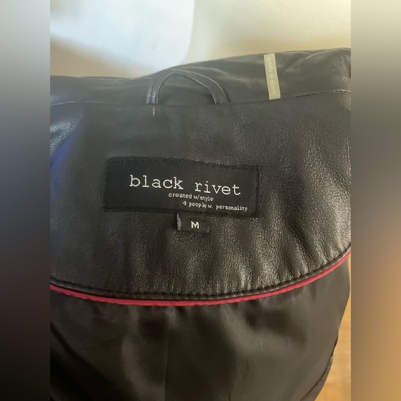 Womens Y2K Moto Jacket Genuine Leather Size M - Picture 6 of 9